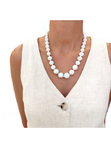 Women's necklace - white stones