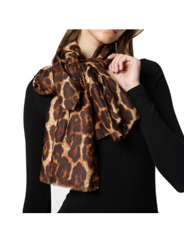 Women's Viscose scarf - leopard print